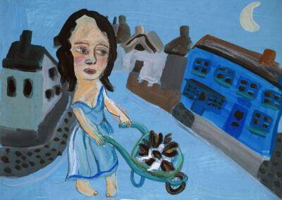 Debbie Lee, Alice and Other Tales, Molly Malone, acrylic on paper, 2009