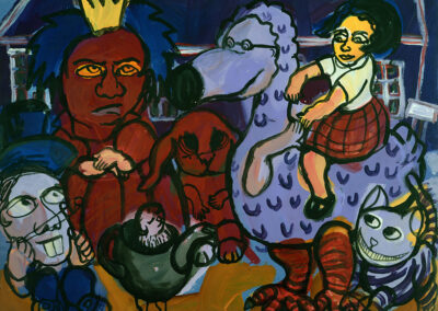 Debbie Lee, Alice and Other Tales, Dodo Ride, acrylic on paper, 55cm x 72cm, 1994
