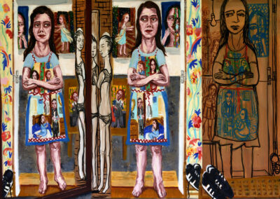 Debbie Lee, At Home, Hall of Mirrors, oil on canvas, 80cm x 100cm, 2021
