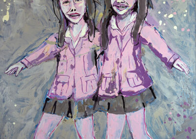 Debbie Lee, Childhood Memories, Girl Cubs, oil on canvas, 122cm x 91cm, 2015