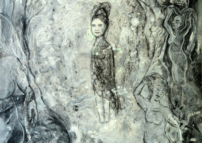 Debbie Lee, Window to the Imagination, Ice cave, acrylic on canvas, 122cm x 91cm, 2018