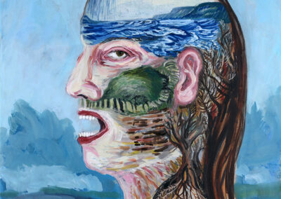 Debbie Lee, Window to the Imagination, Headscape, oil on canvas, 70cm x 60cm, 2021