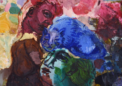 Debbie Lee, Window to the Imagination, Cat Head, oil on canvas, 56cm x 46cm, 2021