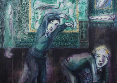 Let Loose in the Galleries 1, oil on canvas, 120x100cm