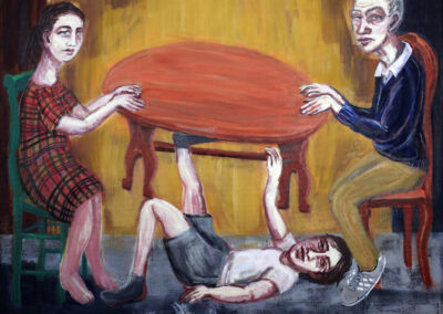 Table Tapper, oil on canvas, 100x120cm
