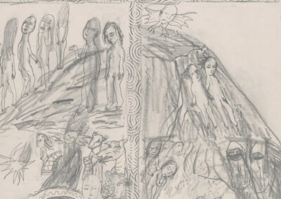 Drawing Dante Detail 3, pencil on newsprint